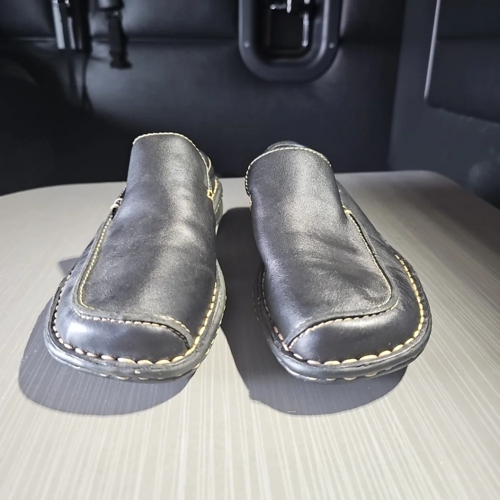 CHEROKEE Leather Upper Black Slip-On Moccasin‎ Driving Loafer Women’s 6 NWOT